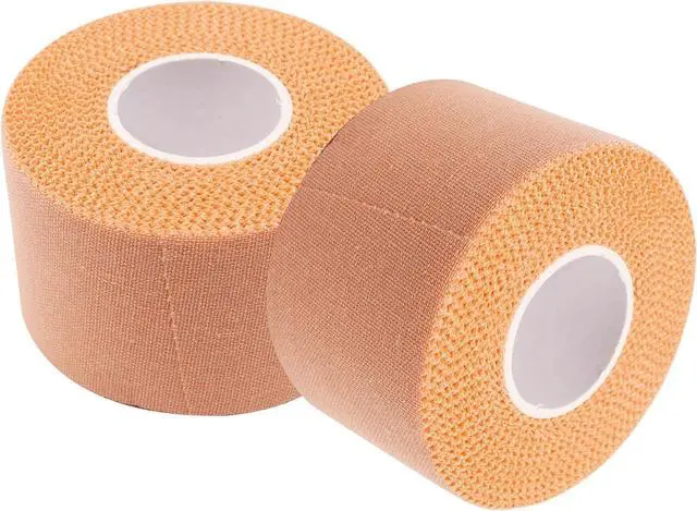 Alt view image 2 of 7 - Athletic Sports Tape 1.5 Inch x 30ft, Elastic Athletic Wrist Ankle Tape Roll (2pack, Beige, 1.5 Inch x 10 Yards)