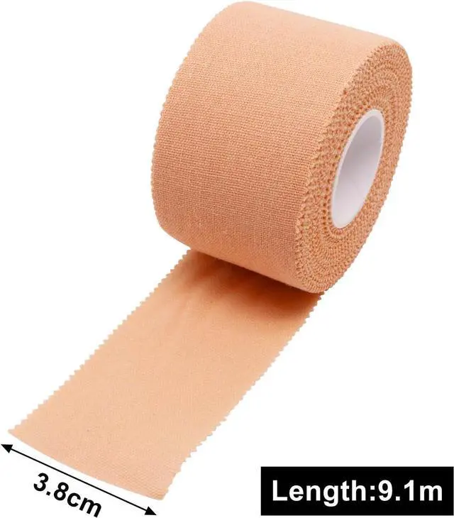 Alt view image 3 of 7 - Athletic Sports Tape 1.5 Inch x 30ft, Elastic Athletic Wrist Ankle Tape Roll (2pack, Beige, 1.5 Inch x 10 Yards)