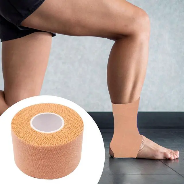Alt view image 6 of 7 - Athletic Sports Tape 1.5 Inch x 30ft, Elastic Athletic Wrist Ankle Tape Roll (2pack, Beige, 1.5 Inch x 10 Yards)
