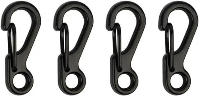 Main image of Stainless steelMini SF Carabiner Clips Tiny Spring Snap Hook Keychain Clasps EDC Small Hanging Buckle for Backpack Camping Bottle Using Accessories Paracord Tactical Survival Gear4-PCS