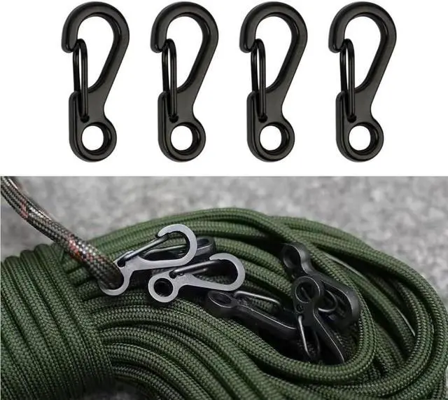Alt view image 4 of 7 - Stainless steelMini SF Carabiner Clips Tiny Spring Snap Hook Keychain Clasps EDC Small Hanging Buckle for Backpack Camping Bottle Using Accessories Paracord Tactical Survival Gear4-PCS