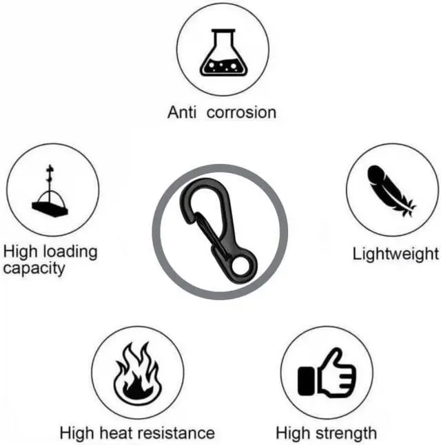 Alt view image 7 of 7 - Stainless steelMini SF Carabiner Clips Tiny Spring Snap Hook Keychain Clasps EDC Small Hanging Buckle for Backpack Camping Bottle Using Accessories Paracord Tactical Survival Gear4-PCS