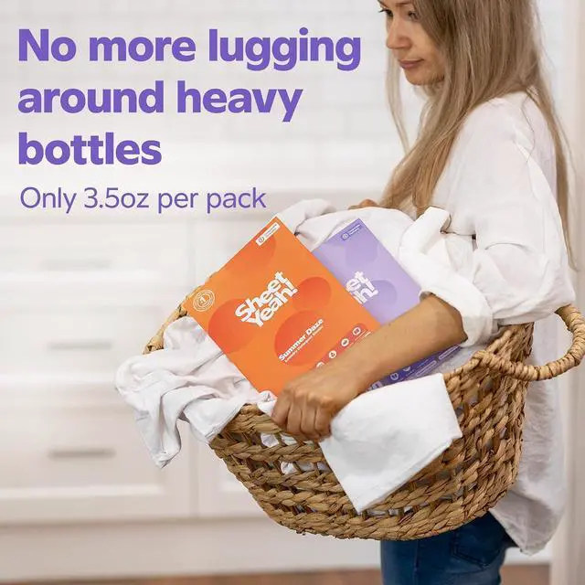 Alt view image 6 of 7 - Laundry Detergent Sheets - 40 Loads - No Plastic Jug Concentrated Laundry Detergent, Hypoallergenic, Gentle on Skin - 20 Sheets