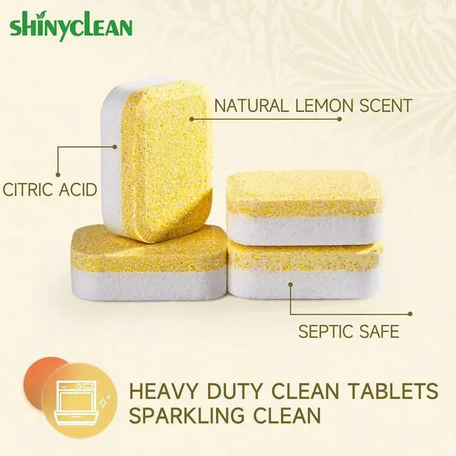Alt view image 6 of 7 - Heavy Duty Dishwasher Cleaner & Deodorizer Tablets, 20g*12 Pack | 1 Year supply, dishwasher descaler, septic safe, removes limescale, hard water stains & bad odors to refresh your machine
