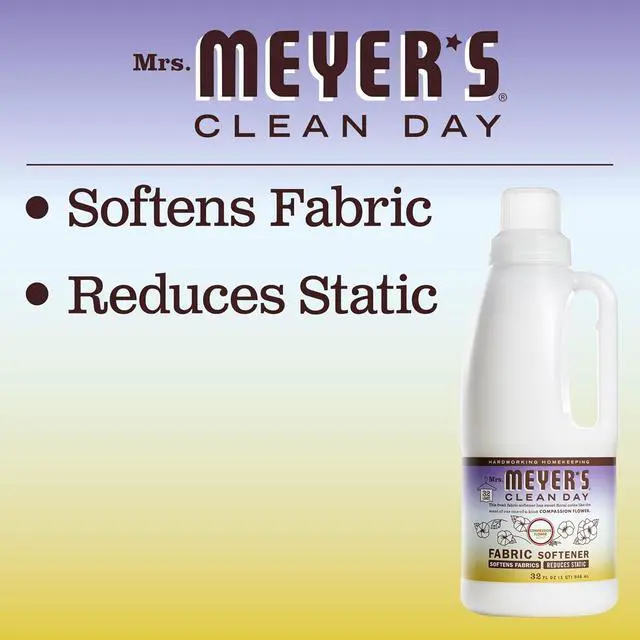 Alt view image 4 of 7 - MRS. MEYER'S CLEAN DAY Liquid Fabric Softener, Compassion Flower, 32 fl oz | Softens and Freshens Laundry, Reduces Static, Up to 32 Loads per Bottle, Cruelty Free, Made with Essential Oils