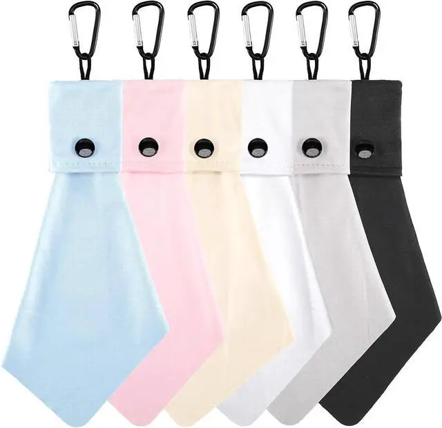 Main image of Vemiss 6 Pack Microfiber Glasses Cleaning Cloth, Wipes Lens Eyeglasses & Screens - Reusable, Portable with Keychain & Pouch - Sunglasses, Jewelry, Phone Cleaner Cloth (All Color)