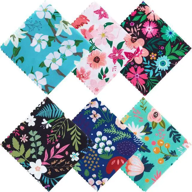 Main image of Weewooday 18 Pack Glasses Cleaning Cloth Cute Llama Cactus Design Microfiber Cleaning Cloths for Clean Eyeglasses Lenses Sunglasses and Cell Phone Screen, 6 x 6 Inches(Floral)