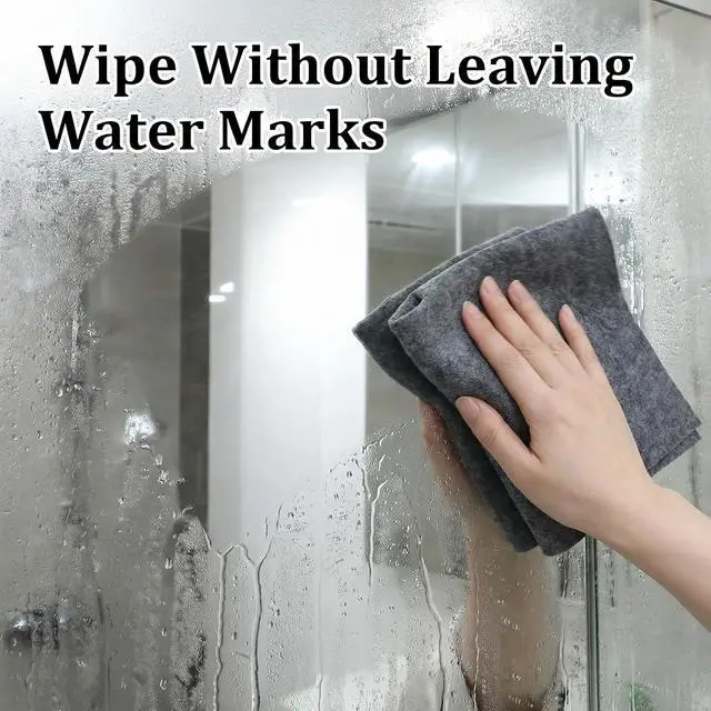 Alt view image 4 of 7 - SynHHergyx Thickened Magic Cleaning Cloth, 8 Pcs 12 × 12 Inch Microfiber Streak Free Magic Cleaning Cloths for Glass Reuseable Cleaning Cloths for Windows, Mirror, Cars, Stainless Steel (Grey)