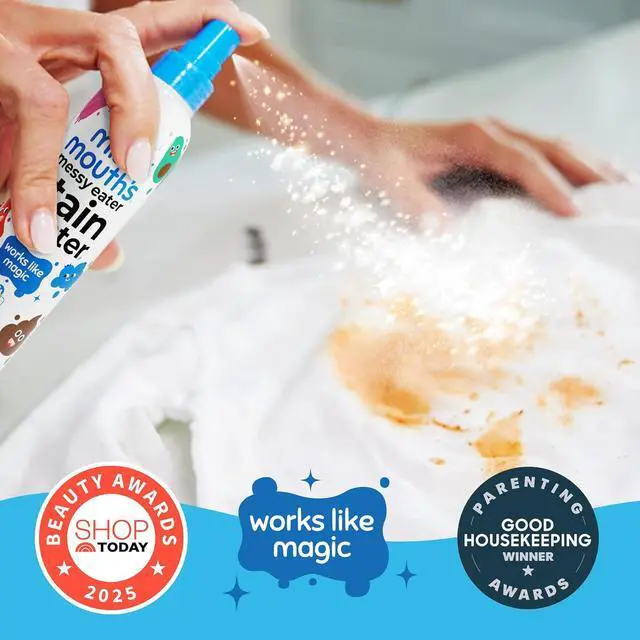 Alt view image 2 of 7 - Miss Mouth's Messy Eater Stain Treater Spray, Laundry Stain Remover, 4 Oz | Newborn & Baby Essentials; Cleans Off Food, Grease, Coffee; Use on Laundry, Underwear, Fabric