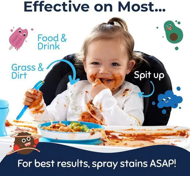 Alt view image 5 of 7 - Miss Mouth's Messy Eater Stain Treater Spray, Laundry Stain Remover, 4 Oz | Newborn & Baby Essentials; Cleans Off Food, Grease, Coffee; Use on Laundry, Underwear, Fabric