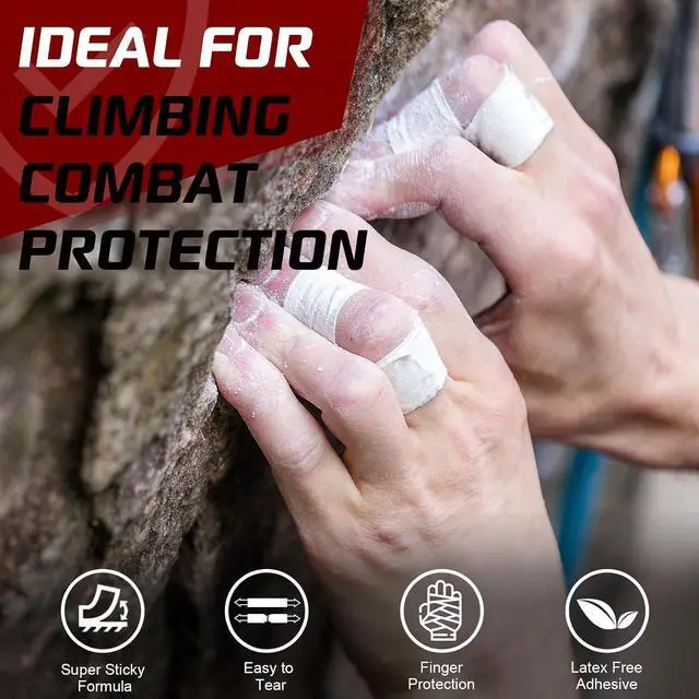 Alt view image 3 of 4 - Pro Finger Sports Tape 8 Pack, 0.5 in x 45 Ft Finger Tape for BJJ, White | Athletic Tape Wrap for Judo, Jiu-Jitsu, Wrestling, Rock Climbing, Weightlifting