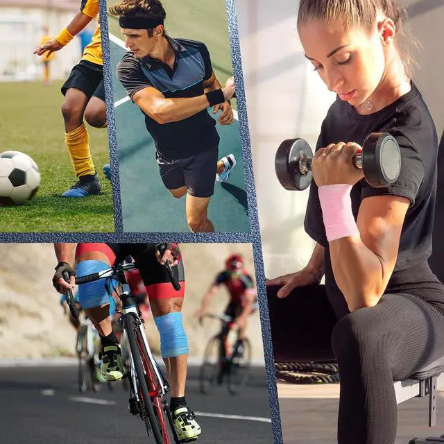 Alt view image 6 of 6 - AYNAUHX Pre Wrap Prewrap Athletic Tape, 6 Pack Athletic Sports Wrap - Black | Black Athletic Pre-Wrap for Hair Headband Ankle Wrist, Soccer Gymnastics Football Boxing Wrap Foam Underwrap for Injuries
