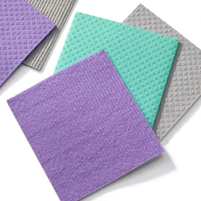 Alt view image 3 of 6 - Reusable Cleaning Cellulose Sponge Cloths Absorbent Wipes Clean Kitchen Car Dish Eco-Friendly Dishcloth Hand Towel Auto - 1pack (5pcs)