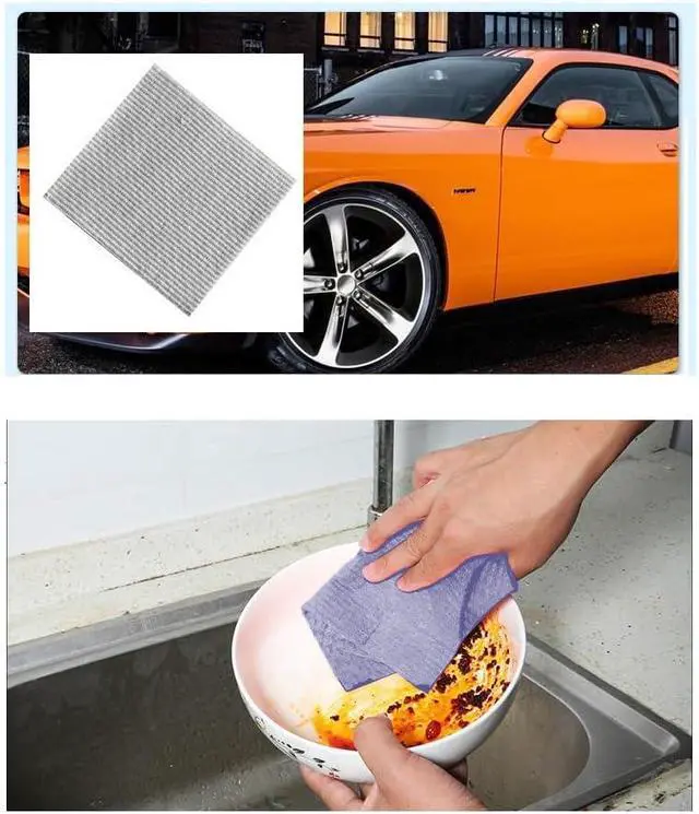 Alt view image 5 of 6 - Reusable Cleaning Cellulose Sponge Cloths Absorbent Wipes Clean Kitchen Car Dish Eco-Friendly Dishcloth Hand Towel Auto - 1pack (5pcs)