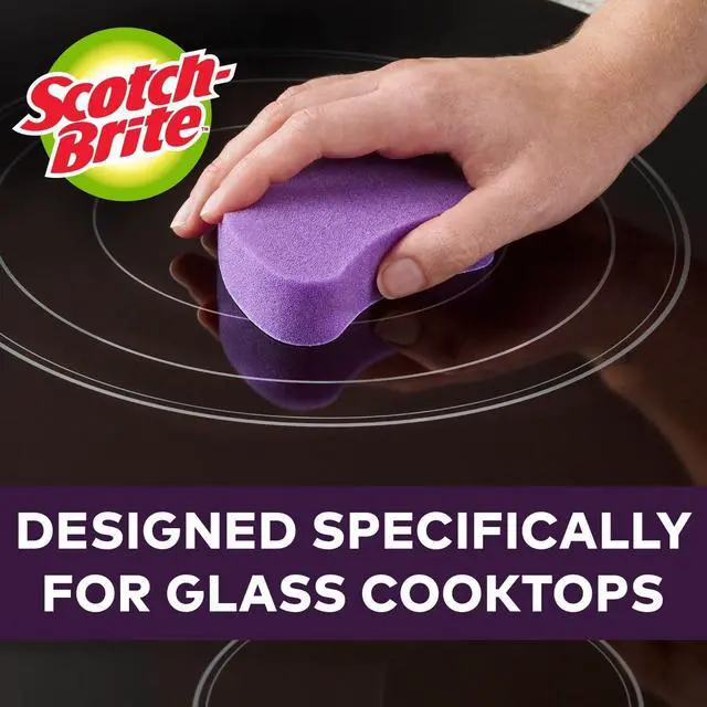 Alt view image 4 of 7 - Scotch-Brite Scratch-Free Glass Cooktop Pads, Chemical Free Cleaning for Glass Stovetops, Tackle Burnt-On Messes, 2 Cleaning Pads