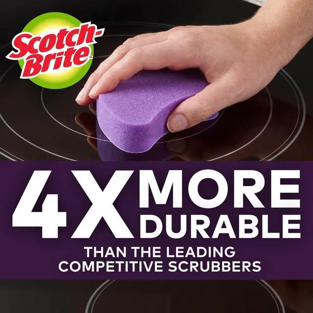 Alt view image 5 of 7 - Scotch-Brite Scratch-Free Glass Cooktop Pads, Chemical Free Cleaning for Glass Stovetops, Tackle Burnt-On Messes, 2 Cleaning Pads