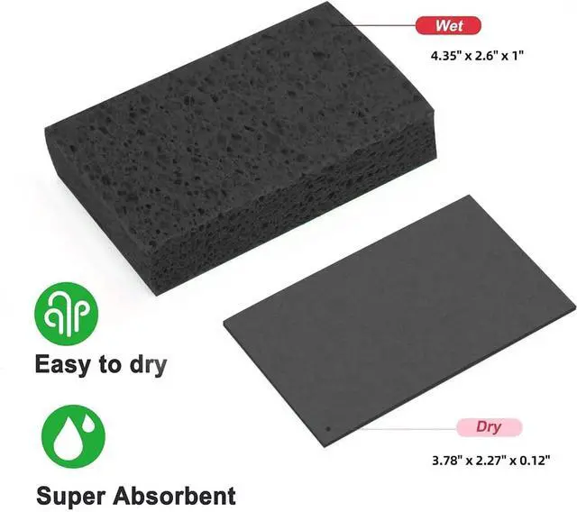 Alt view image 3 of 7 - 6 - Pack Non-Scratch Scrub Sponges - Sponge for Dishes and Washing Dishes, Cleaning Pads for Kitchen Home and MoreBlack