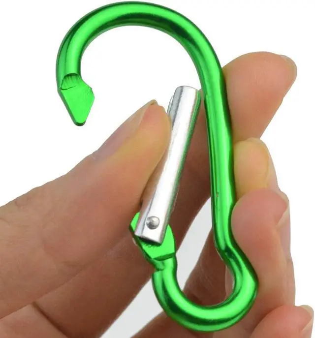 Alt view image 4 of 7 - 20 Pack Carabiners Clips with Keychain D Ring Caribeaner Clip Hook for Backpack Water Bottle Key Home RV Outdoor Small Item (3 Style)