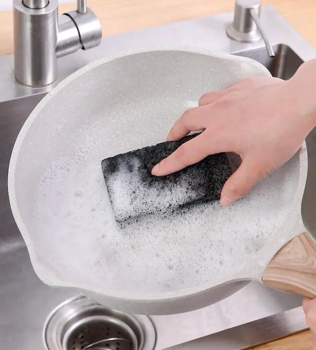 Alt view image 7 of 7 - 6 - Pack Non-Scratch Scrub Sponges - Sponge for Dishes and Washing Dishes, Cleaning Pads for Kitchen Home and MoreBlack