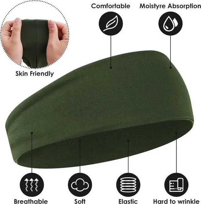 Alt view image 4 of 7 - Sweat Headbands for Men,6 Pack Workout Sports Hairband for Gym, Ideal for Fitness,Running,Cycling,Hike