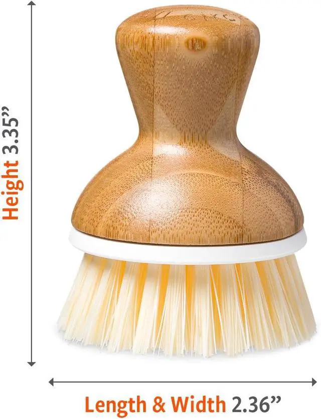 Alt view image 7 of 7 - Full Circle Bubbly Palm Brush, Dish Scrub Brush for Nonstick, White | Family-safe & formaldehyde-free, with an ergonomic handle for effortless cast iron, nonstick & sink cleanup.
