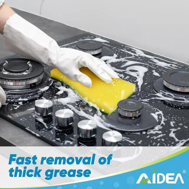Alt view image 4 of 7 - AIDEA Sponges Kitchen, 24 PK XL Heavy Duty Dish Sponges, Scrub Sponges | Dish Sponges Stink-Free, Extra Large Cleaning Dish Scrubber Sponges for Home & Bathroom, Sponges Bulk Supplies for Pots/ Pans