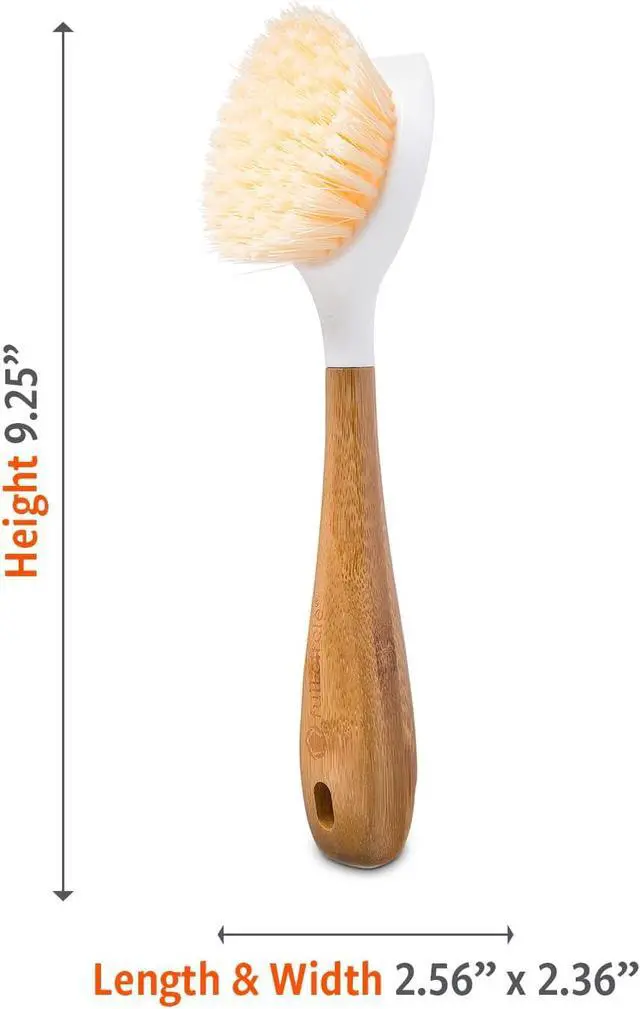 Alt view image 6 of 7 - Full Circle Daily Dish Brush, Bamboo Grip & Strong Bristles for Pots & Pans | A sustainable, natural scrubber with tough bristles that tackles nonstick pans & cast iron cookware.