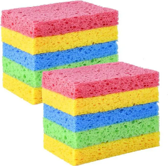 Main image of YoleShy Sponge Kitchen Natural Cellulose Sponges 10 Pack Compressed Sponges for Cleaning Reusable Dish Sponge Kitchen Non-Scratch DIY