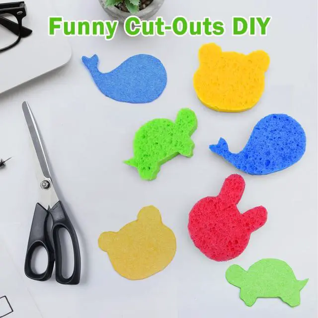 Alt view image 4 of 7 - YoleShy Sponge Kitchen Natural Cellulose Sponges 10 Pack Compressed Sponges for Cleaning Reusable Dish Sponge Kitchen Non-Scratch DIY