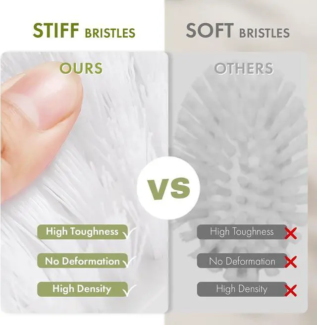 Alt view image 4 of 7 - Amazer Scrub Brush for Cleaning Comfort Grip Shower Scrubber Stiff Bristles with Handle Heavy Duty Cleaner Brush for Tub Sink Carpet Floor - Pack of 2 (Green+Green)