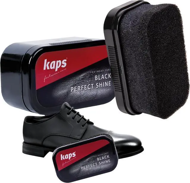 Main image of Kaps Shoe Polish Sponge Gives Instant Gloss, For Leather Shoes Boots Bags, Perfect Shine