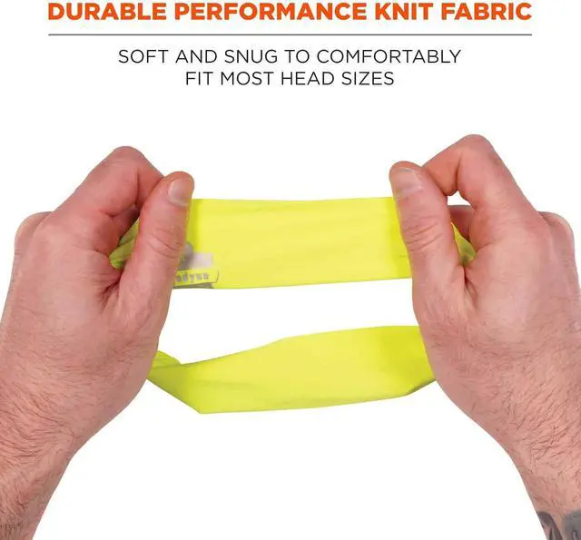 Alt view image 3 of 7 - Ergodyne Chill-Its 6634 Cooling Headband, Sports Headbands for Men and Women, Moisture Wicking