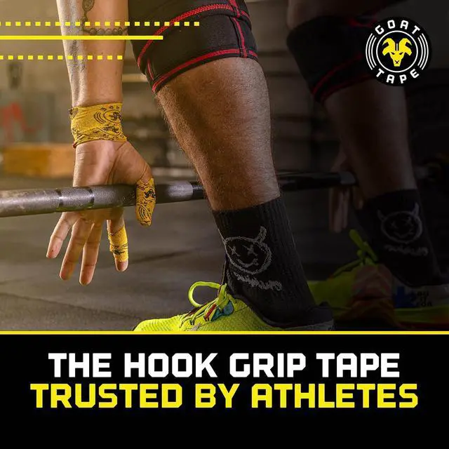 Alt view image 3 of 7 - Goat Tape Super Stretchy Thumb Tape - Weightlifting Hook Grip Tape & WOD Tape for Cross Training, Gym Workout Tape, Athletic Finger Wrap - Flexes with Every Move - 15 Feet per Roll (Orange 2-Pack)