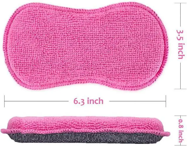 Alt view image 2 of 5 - UPSTAR Dish Sponges Kitchen, Microfiber Cleaning Scrubber for Dishwashing, Sink, Basin and Multi-Pupose, Non-Scratch Pack of 6
