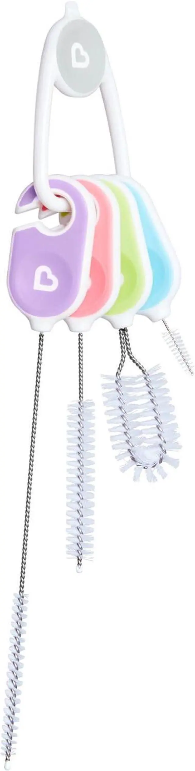 Main image of Munchkin® Details Bottle and Cup Cleaning Brush 4 Piece Set with Key Ring