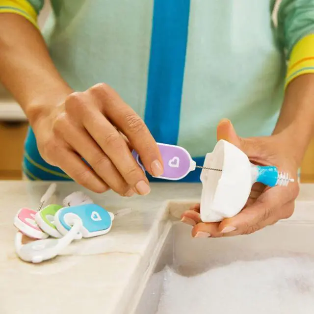 Alt view image 4 of 7 - Munchkin® Details Bottle and Cup Cleaning Brush 4 Piece Set with Key Ring