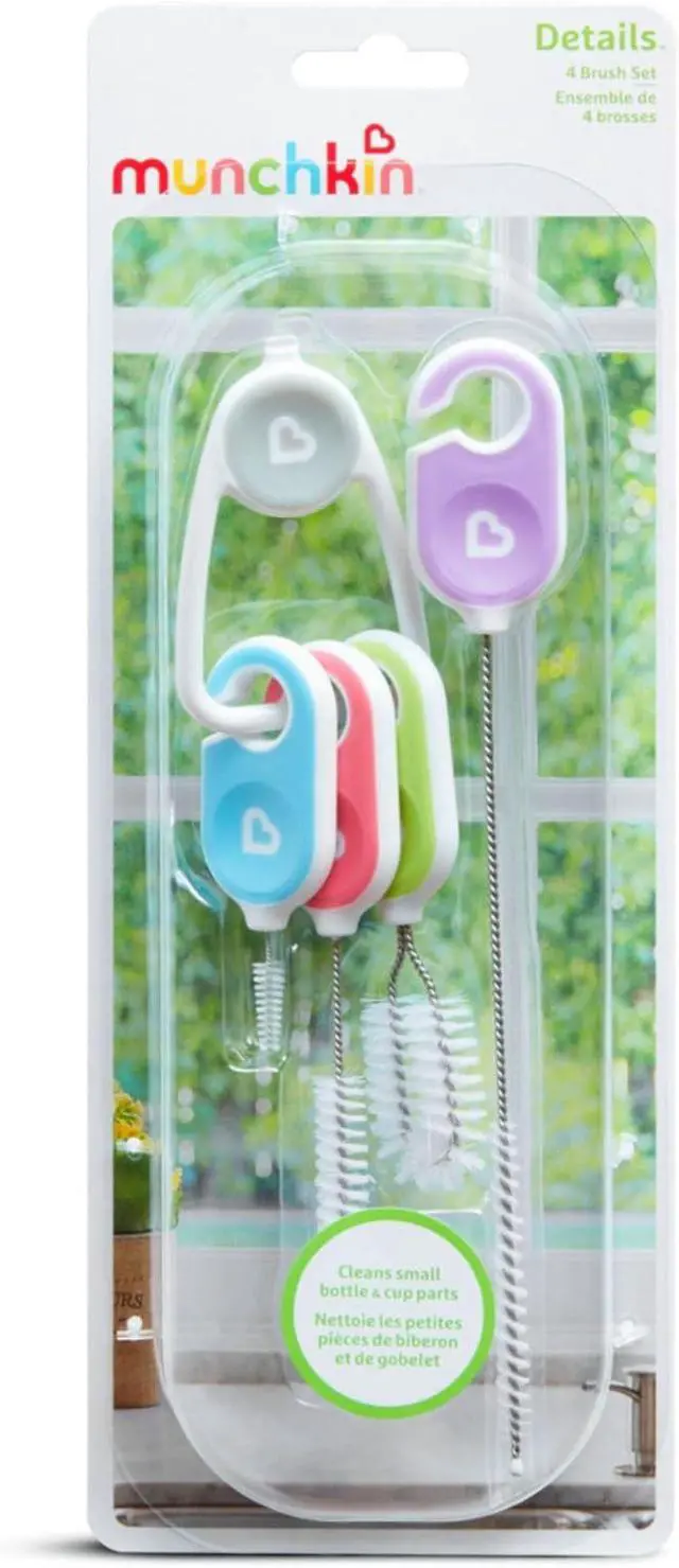 Alt view image 7 of 7 - Munchkin® Details Bottle and Cup Cleaning Brush 4 Piece Set with Key Ring