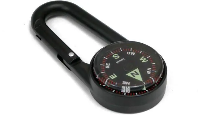 Main image of Coghlan's Compass Carabiner, Liquid-Filled Navigation Tool for Hiking, Camping, Survival & Orienteering