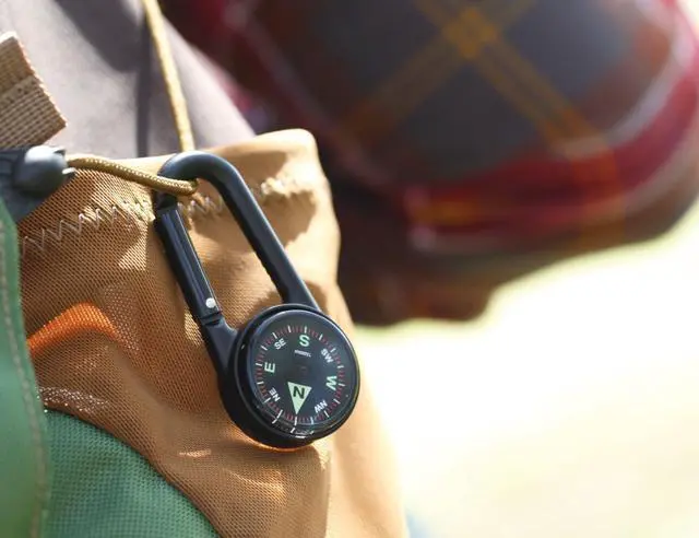 Alt view image 4 of 4 - Coghlan's Compass Carabiner, Liquid-Filled Navigation Tool for Hiking, Camping, Survival & Orienteering