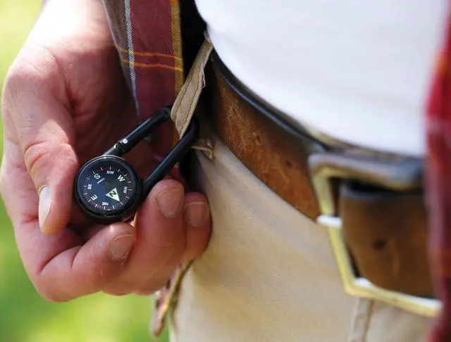 Alt view image 3 of 4 - Coghlan's Compass Carabiner, Liquid-Filled Navigation Tool for Hiking, Camping, Survival & Orienteering