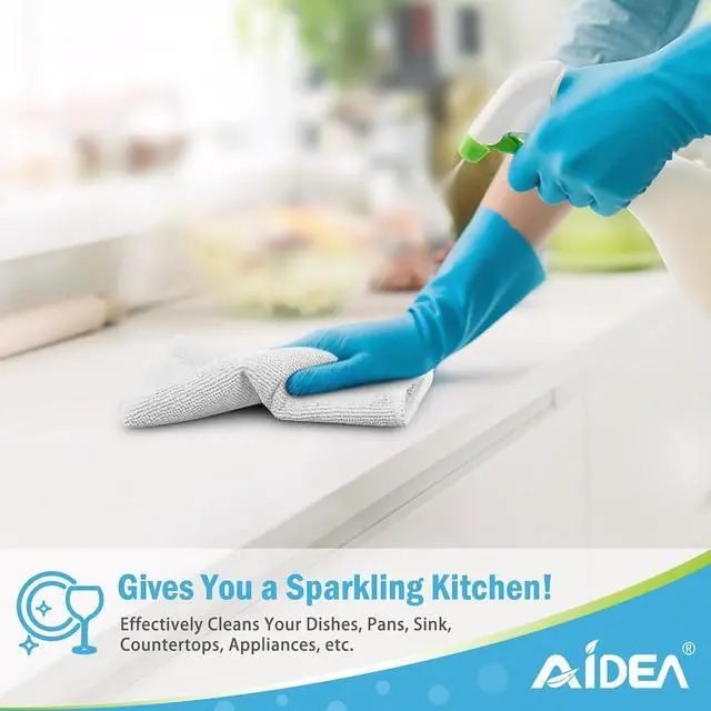 Alt view image 5 of 7 - AIDEA White Microfiber Cleaning Cloth-12PK, Cleaning Rags 12"x 12" Reusable | Microfiber Towels for Cars Lint Free, Absorbent Microfiber Rags, Kitchen Towel Dusting Cloth, Dish Rags for Home/Window