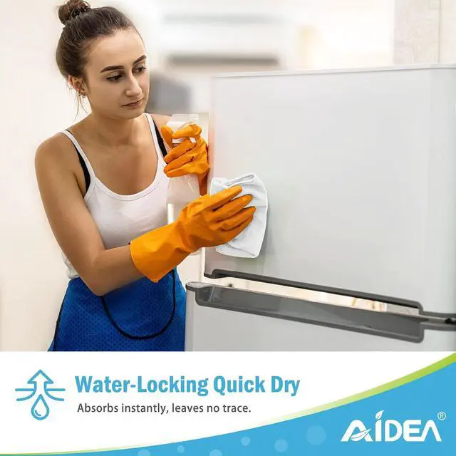 Alt view image 6 of 7 - AIDEA White Microfiber Cleaning Cloth-12PK, Cleaning Rags 12"x 12" Reusable | Microfiber Towels for Cars Lint Free, Absorbent Microfiber Rags, Kitchen Towel Dusting Cloth, Dish Rags for Home/Window