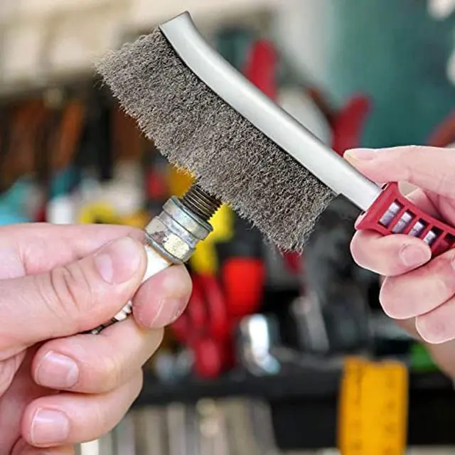 Alt view image 6 of 7 - Grill Brush and Scraper with Handle, BBQ Grill Cleaning Brush for Grill Wizard Grate Cleaner, Safe Wire Stainless Steel BBQ Brush, Grill Cleaner