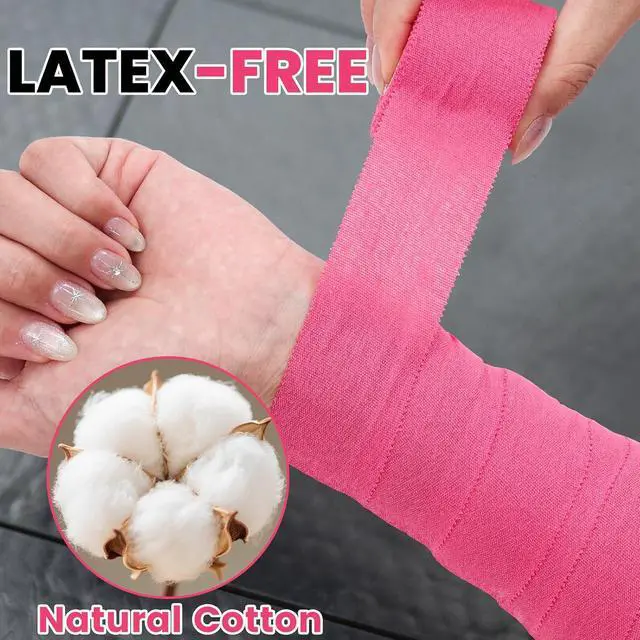 Alt view image 3 of 7 - NUITPY 6 Pack Athletic Tape, Pink Sports Tape, Easy Tear Wrist Tape | Strong Adhesion Tapes for Boxing, Gymnastics, Hockey, Soccer, Lacrosse and First Aid(1.5in x 138ft Total)