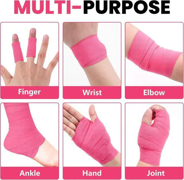 Alt view image 4 of 7 - NUITPY 6 Pack Athletic Tape, Pink Sports Tape, Easy Tear Wrist Tape | Strong Adhesion Tapes for Boxing, Gymnastics, Hockey, Soccer, Lacrosse and First Aid(1.5in x 138ft Total)