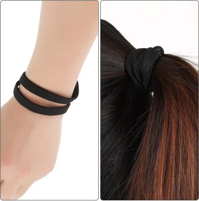 Alt view image 7 of 7 - WILLBOND 12 Pieces Black Thin Elastic Sports Headbands for Women Skinny Athletic Hair Bands Yoga Head Band Sweatband for Exercise Yoga Workout Running Soccer