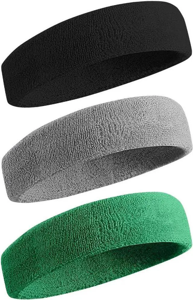 Main image of BEACE Sweatbands Sports Headband for Men & Women - Moisture Wicking Athletic Cotton Terry Cloth Sweatband for Tennis, Basketball, Running, Gym, Working Out