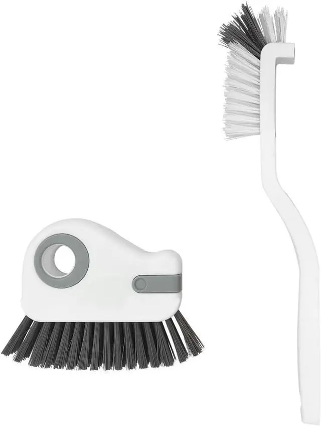 Main image of 2pcs 2 in 1 Groove Crevice Cleaning Brush Window Track Cleaning Tools,Multifunction Grout Cleaner Tool Crevice Cleaning Brush with Hidden Scraper for Sliding Door Track,Window Sill,Window Seal