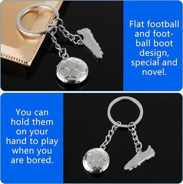 Alt view image 5 of 7 - Ymapinc Mini Cute Soccer Keychain Football Keychain Backpacks Charm Keychains Hanging Bag Key Ring Small Pendant Gifts for Men Women Boys Girls