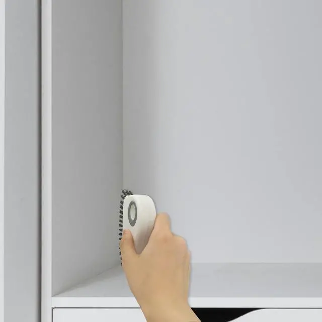 Alt view image 6 of 7 - 2pcs 2 in 1 Groove Crevice Cleaning Brush Window Track Cleaning Tools,Multifunction Grout Cleaner Tool Crevice Cleaning Brush with Hidden Scraper for Sliding Door Track,Window Sill,Window Seal